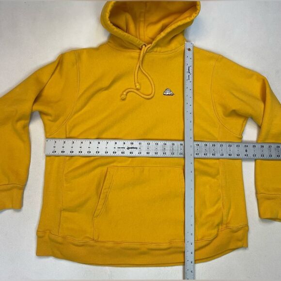 VINTAGE Cutty Sark Scots Whisky Pullover Hoodie Men Large Yellow USA 90s - Picture 7 of 7